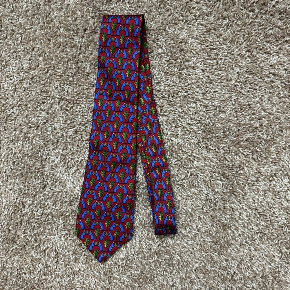 Pink Jermyn St London Blue Beaver 100%‎ Silk Tie